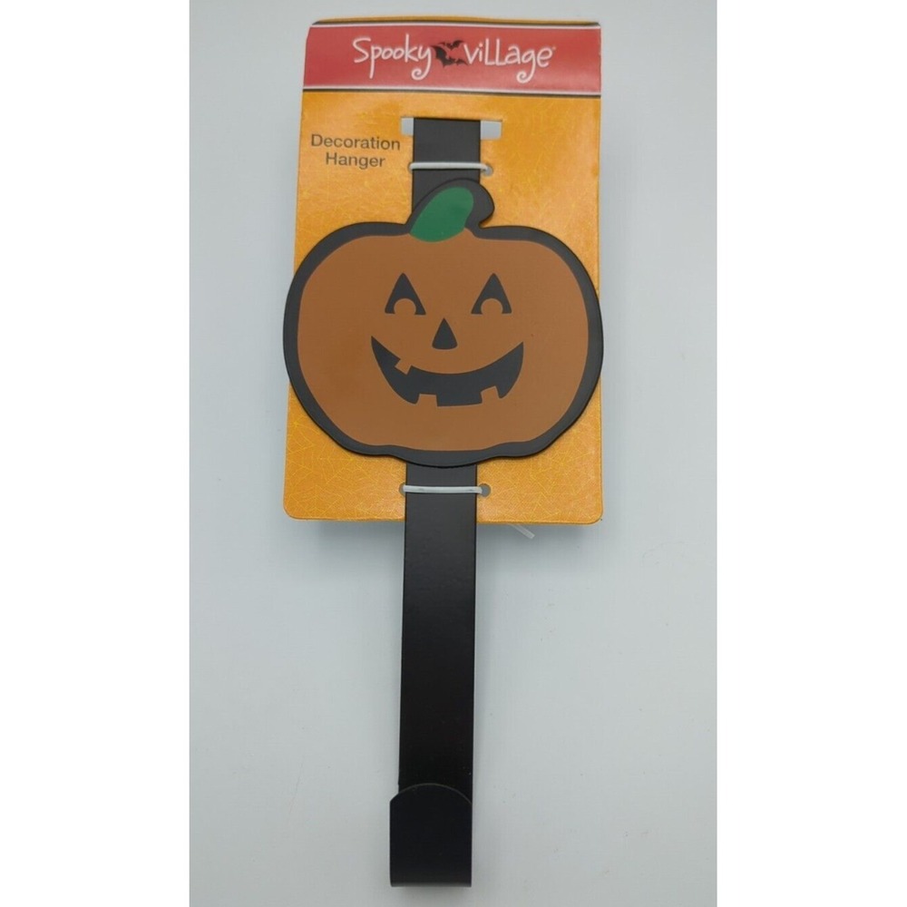 Halloween Wreath & Decor Over the Door Hanger Spooky Village 9 in Jack O'Lantern